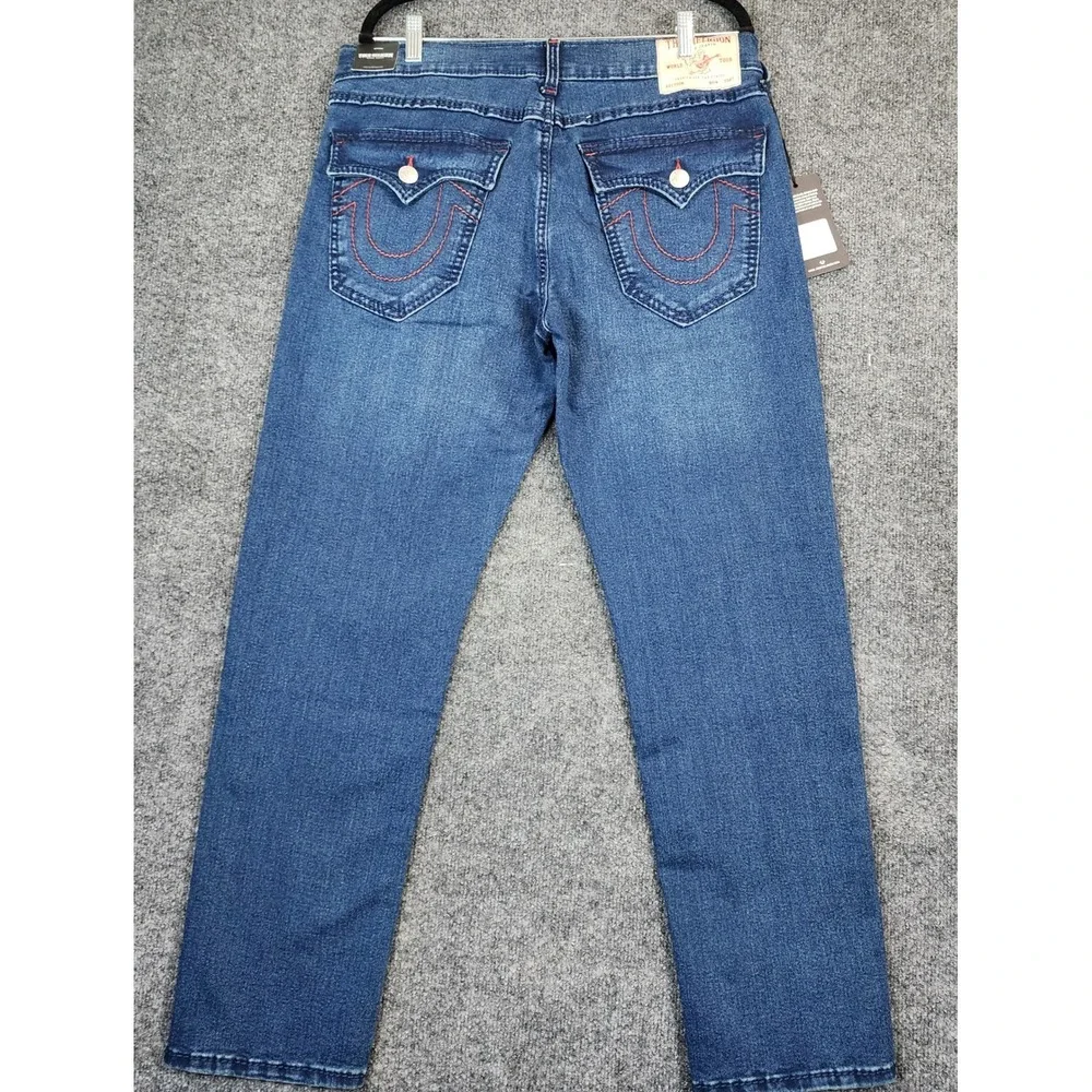 True Religion Geno Big T Flap Slim Men's Y2K Streetwear Jeans 34x30 NWT